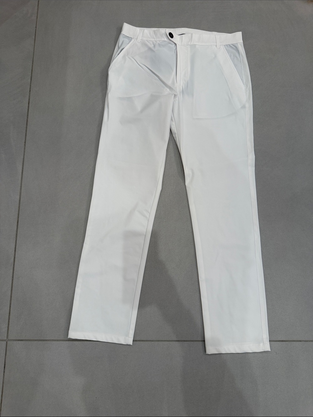 Greyson Montauk Men's White Straight-Leg Dress Pants